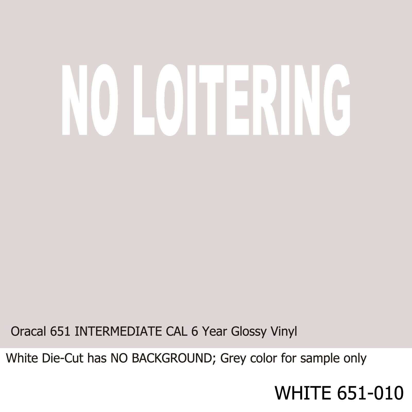 No Loitering Vinyl Decal Sticker Business Sign 8 in x 2 in 9 Color Options