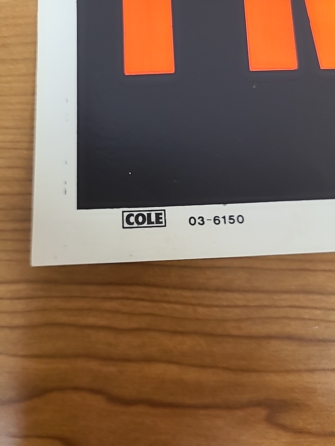 Private Sign 8” x 12″ Cole Co., White Black Orange Paper