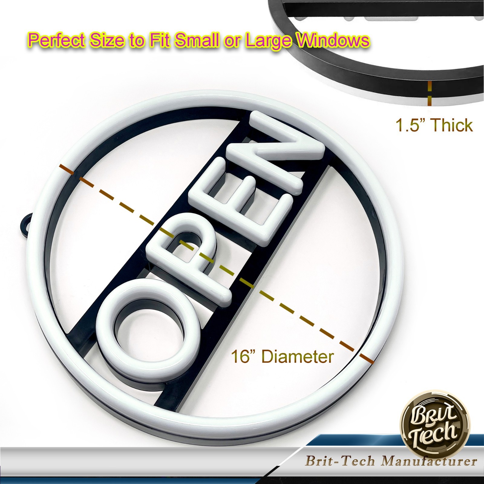 LED Open Sign 16″ Large Neon Bright Light for Business Restaurant Bar Store Shop