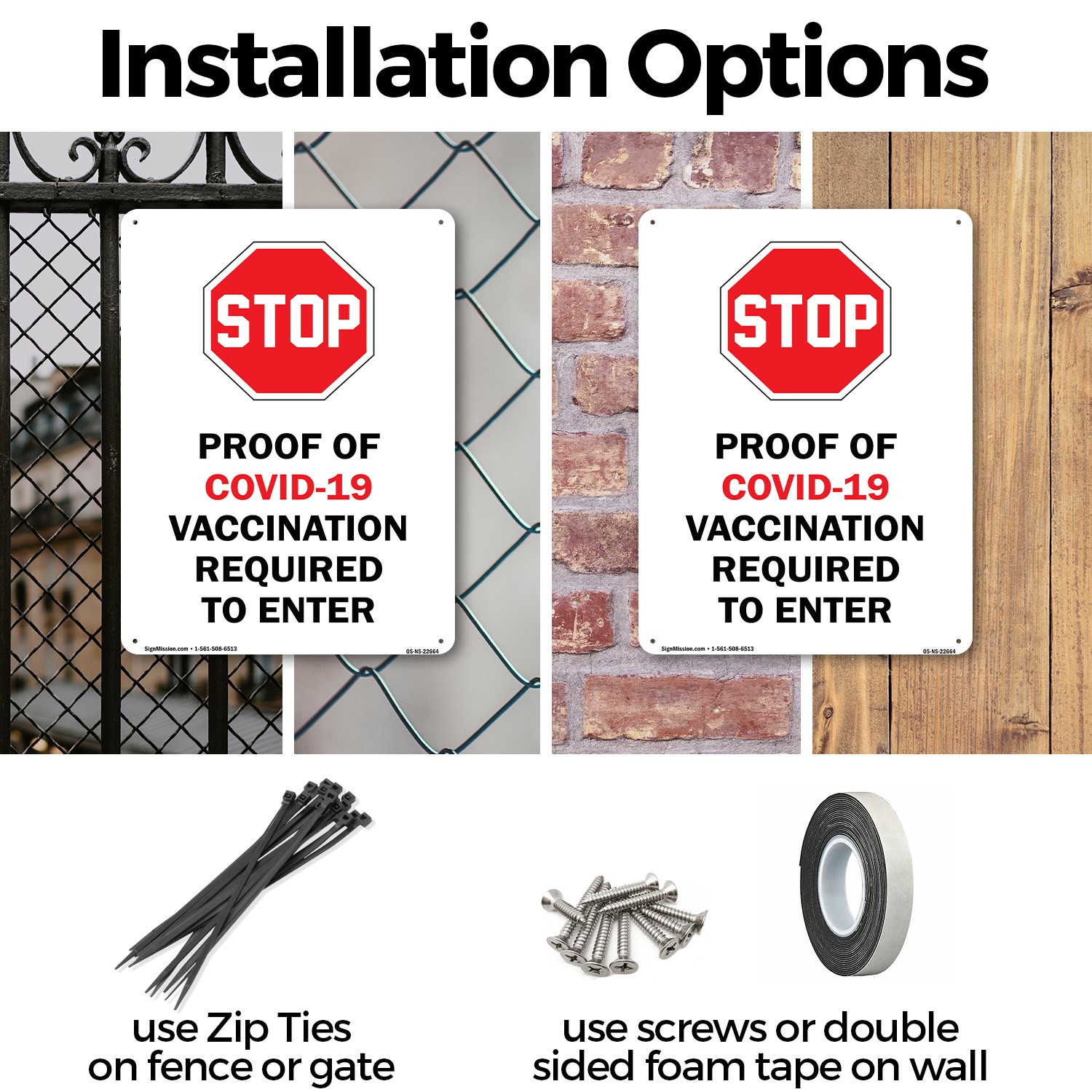Stop Proof of Covid-19 Vaccination Required to Enter Public Safety 5/10 Pack