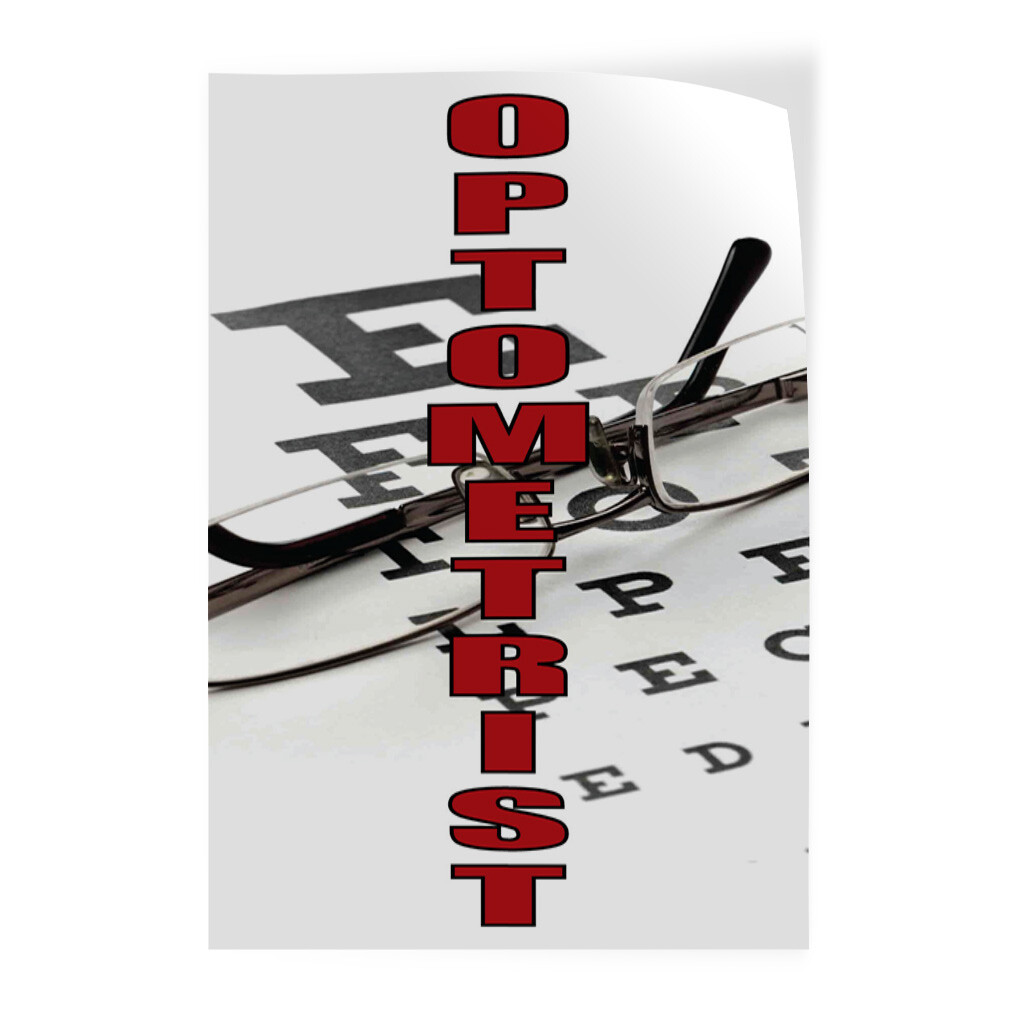 Door Decals Vertical Vinyl Stickers Multiple Sizes Optometrist Industrial Vinyl