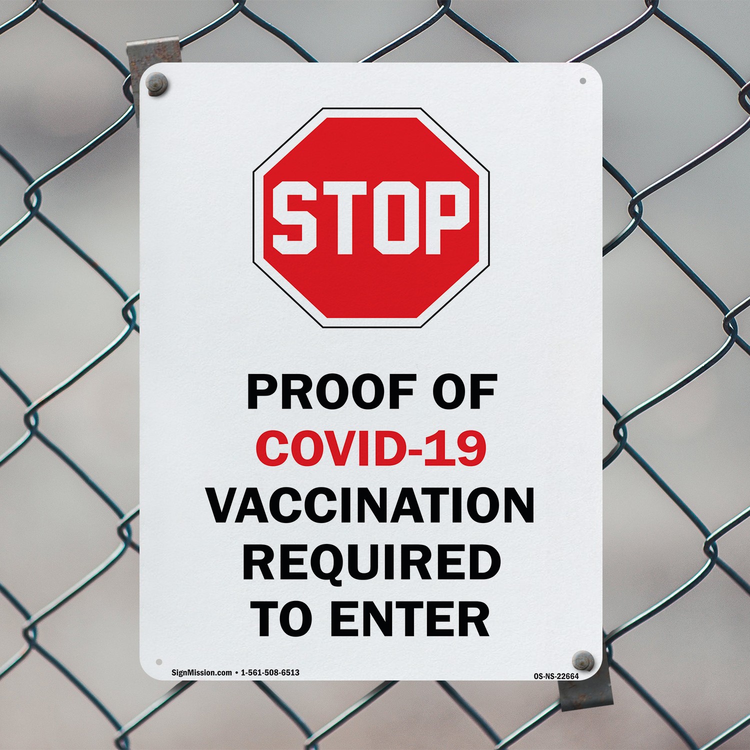 Stop Proof of Covid-19 Vaccination Required to Enter Public Safety 5/10 Pack