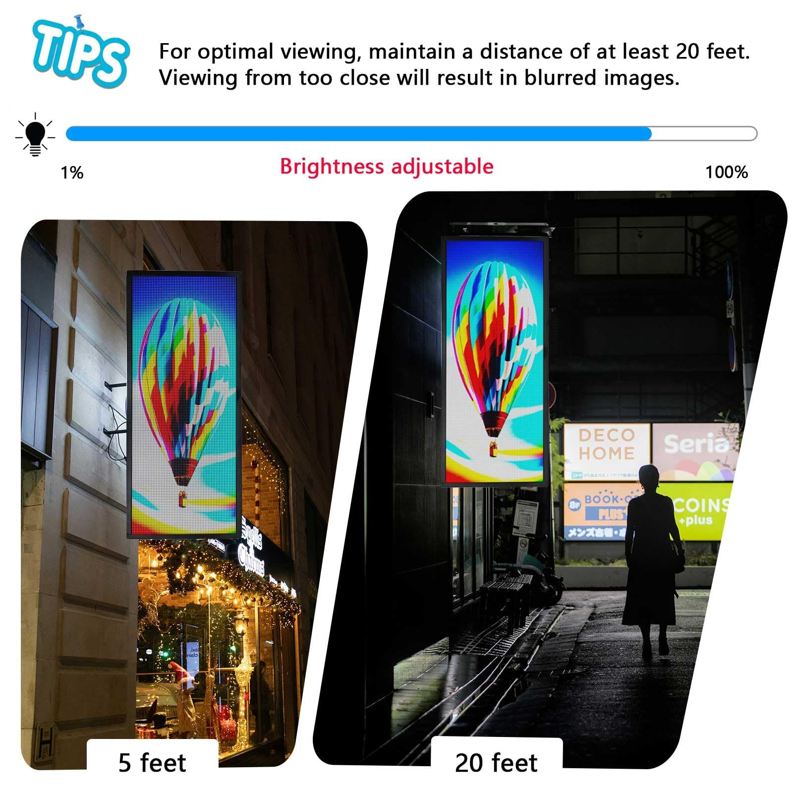 Led Signs Scrolling Programmable, Digital Display Screen Outdoor Waterproof