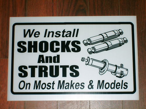 Auto Repair Shop Sign: Shocks & Struts Installation