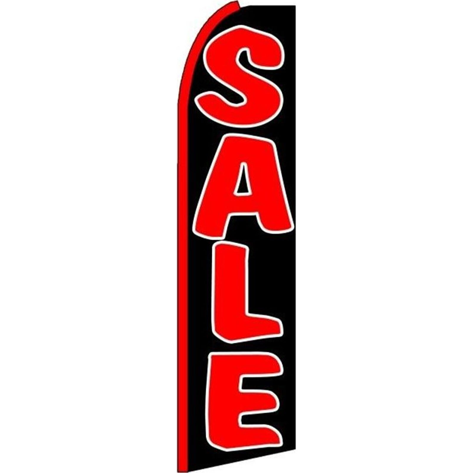 Sale Black 3 ft X 11 1/2 ft Polyester Swooper Flag