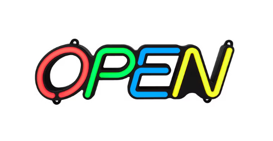 ROYAL SOVEREIGN MULTI-COLOR PROGRAMMABLE FLASH OPEN SIGN RSB-1770E WINDOW WALL