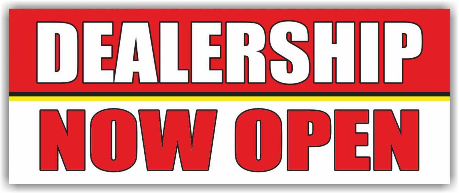 DEALERSHIP NOW OPEN Advertising Banner Vinyl Mesh Sign car pre-owned auto repair