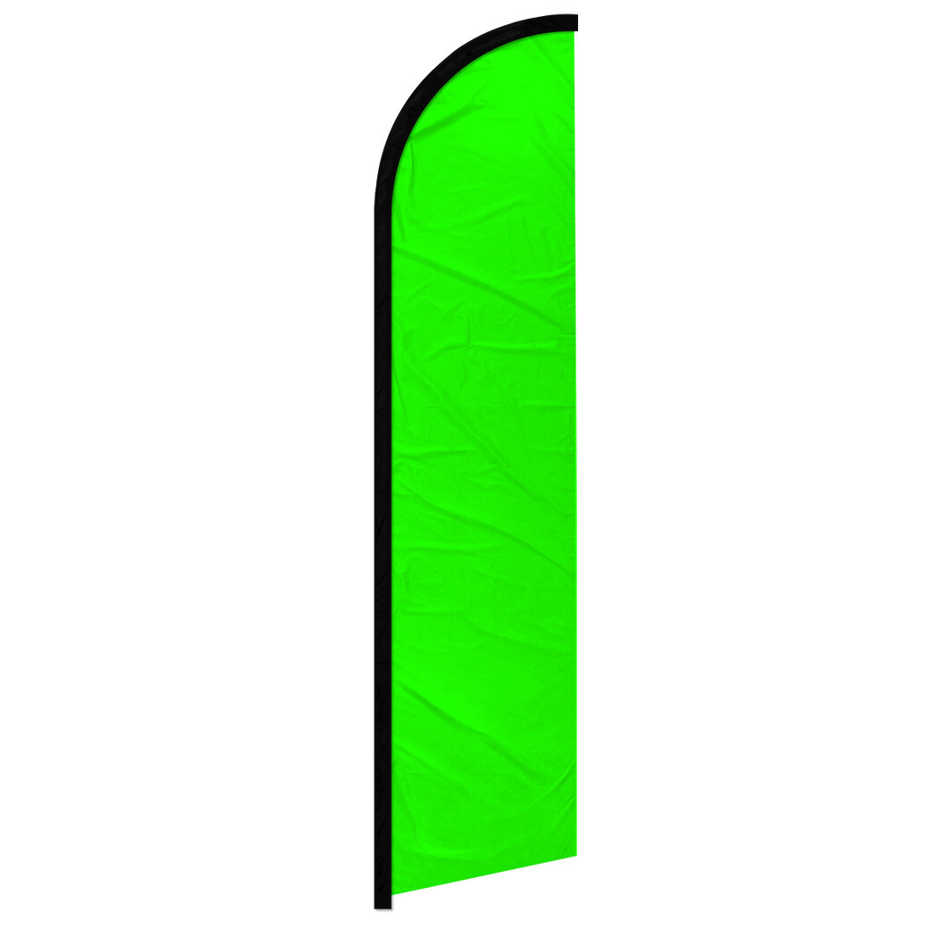 Solid Color Neon Green Windless Advertising Swooper Flag Green Flag Solid Color