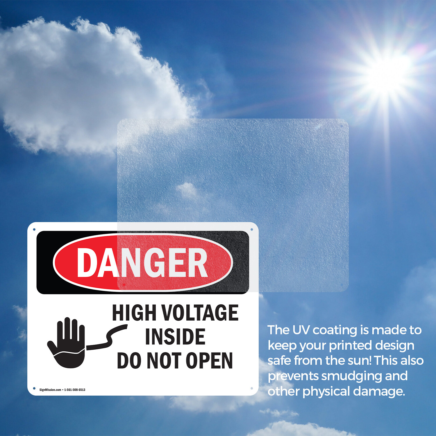 (2 Pack) High Voltage Inside Do Not Open OSHA Danger Sign Decal Metal Plastic