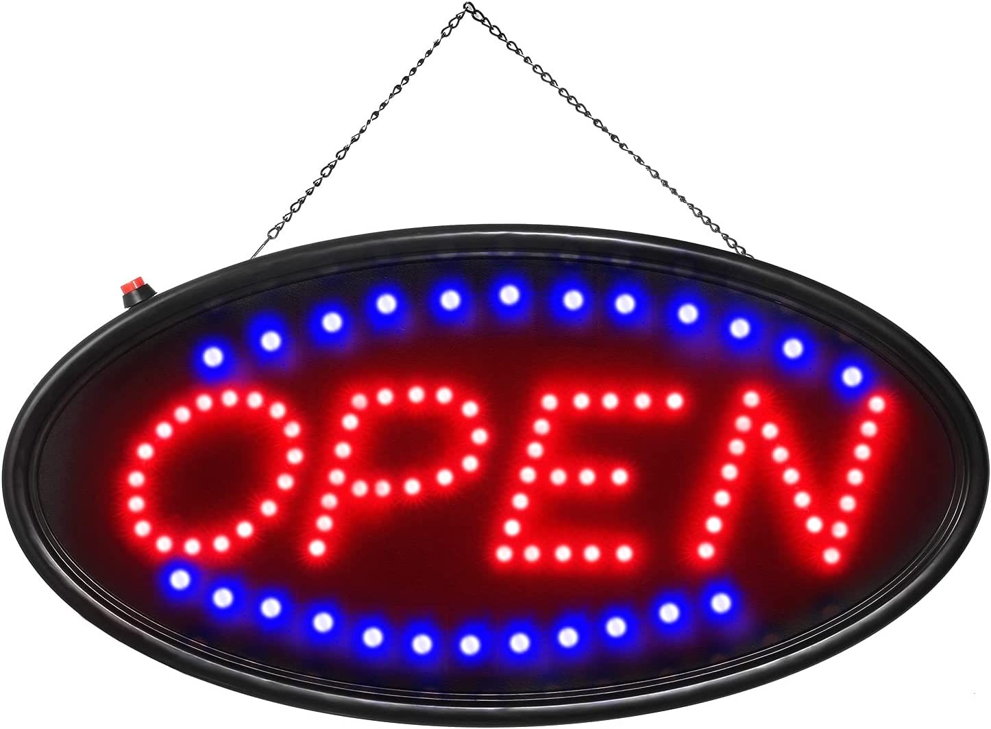 Bright LED Neon Light OPEN Sign Business Animated Motion with ON/OFF 19×10″ USA