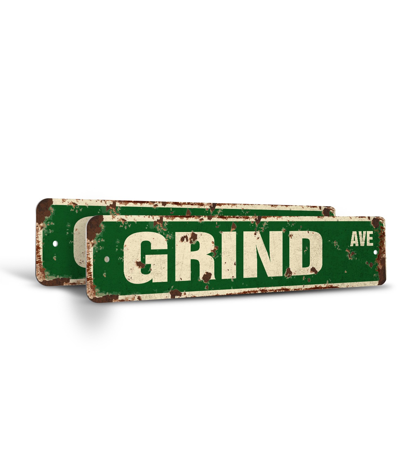 GRIND Vintage Style Street Sign Metal skate skateboard trick move board