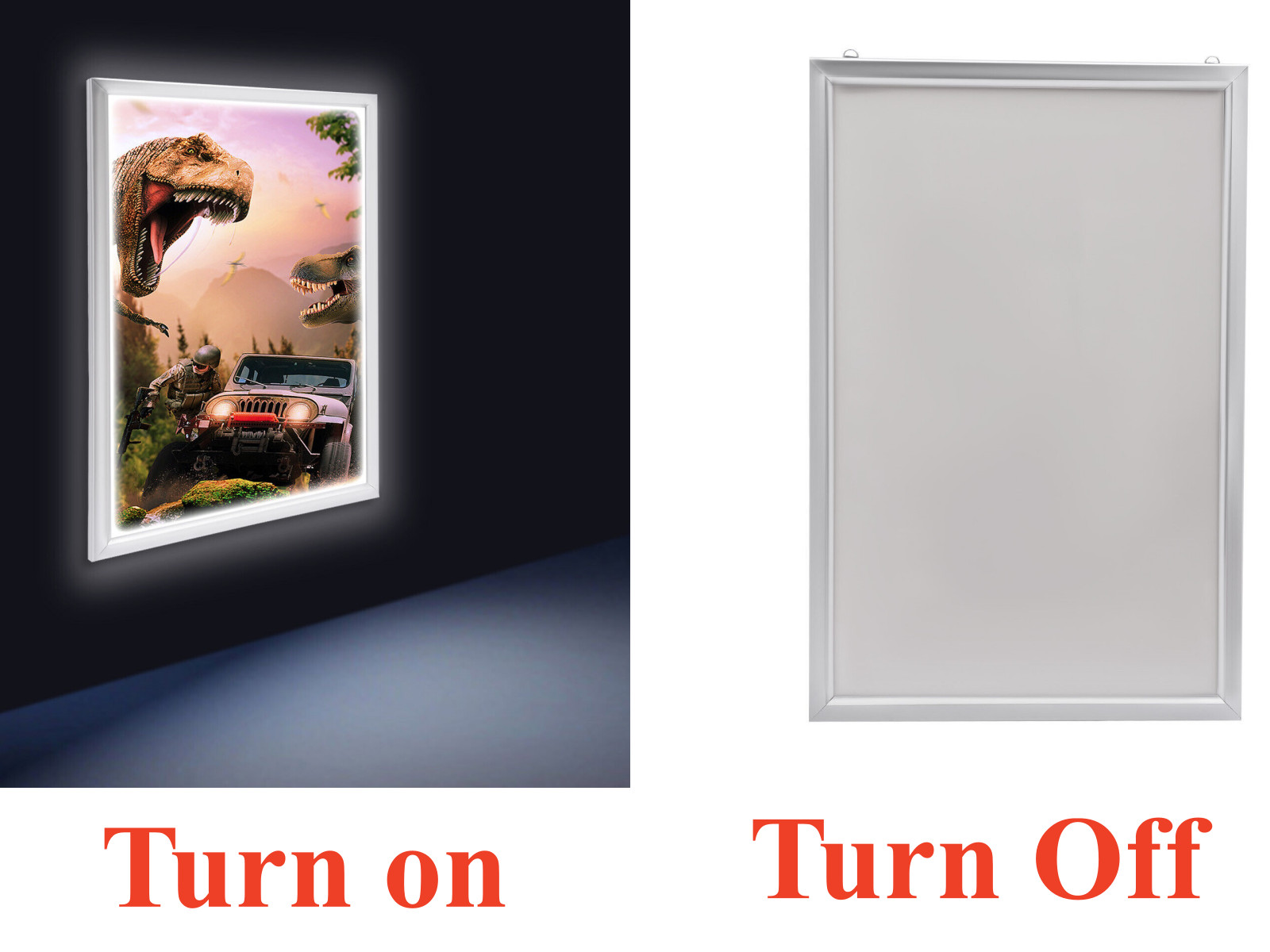 24″x36″ LED Backlit Poster Frame Art Picture Light Box Advertising Display Frame