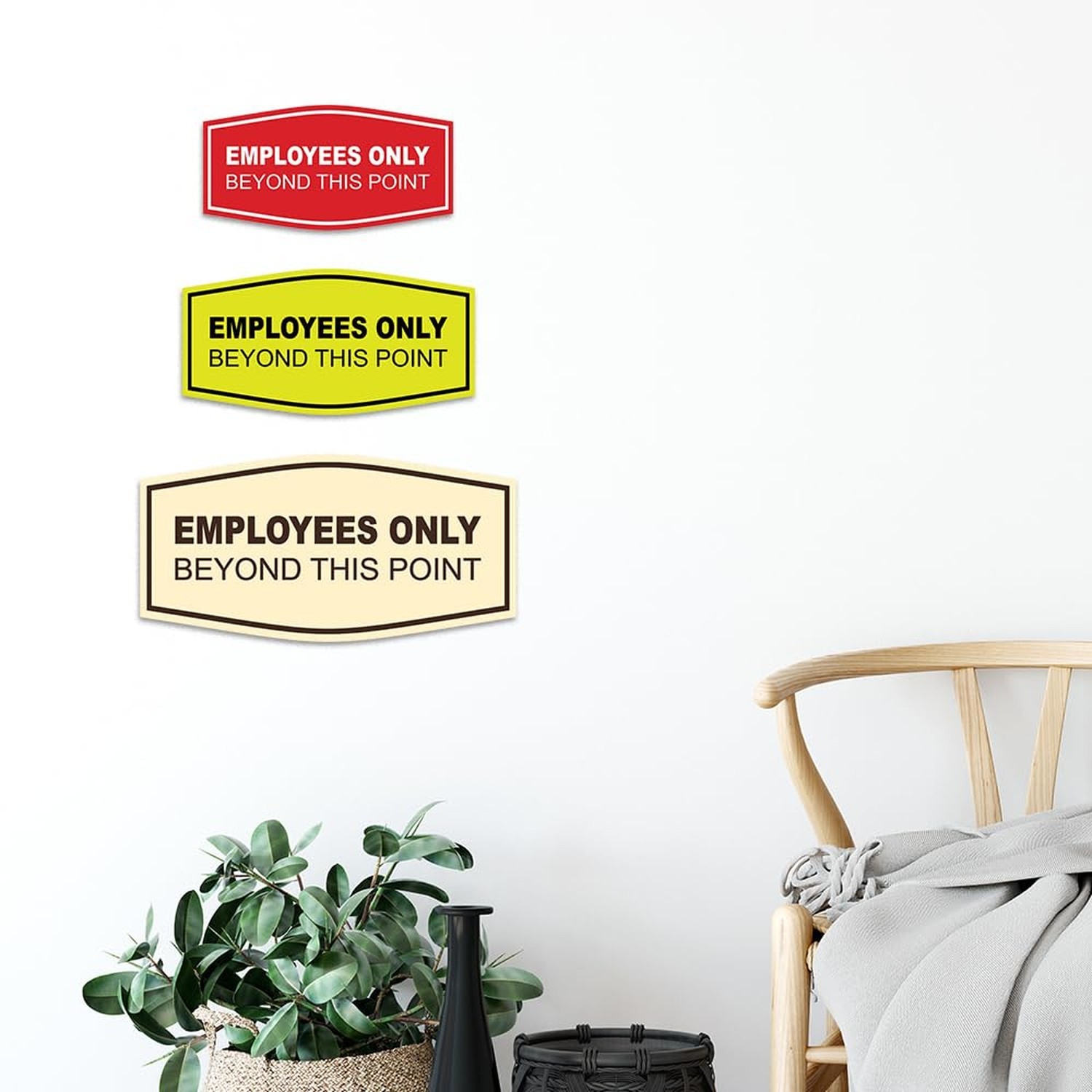 Fancy Employees Only Beyond This Point Wall or Door Sign – Easy to Install | …