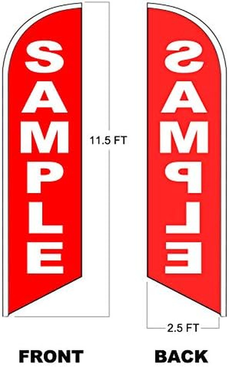 YES WE are Open for Business – Windless Swooper Flag Feather Banner Sign 2.5×11.