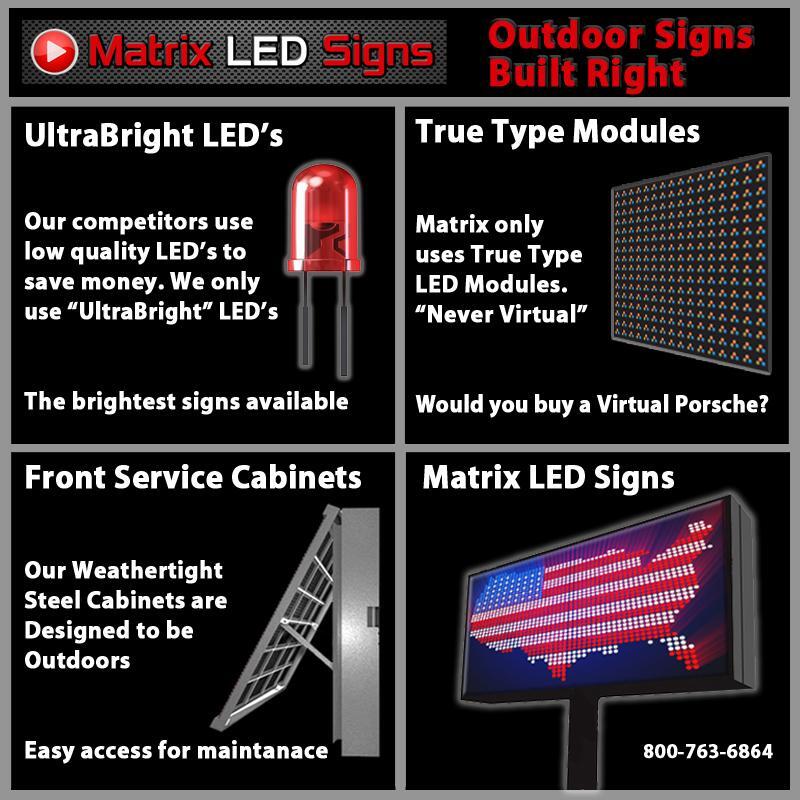 LED Sign Outdoor 2 Sided LED Programmable Message Center 2 Sided Sign P6