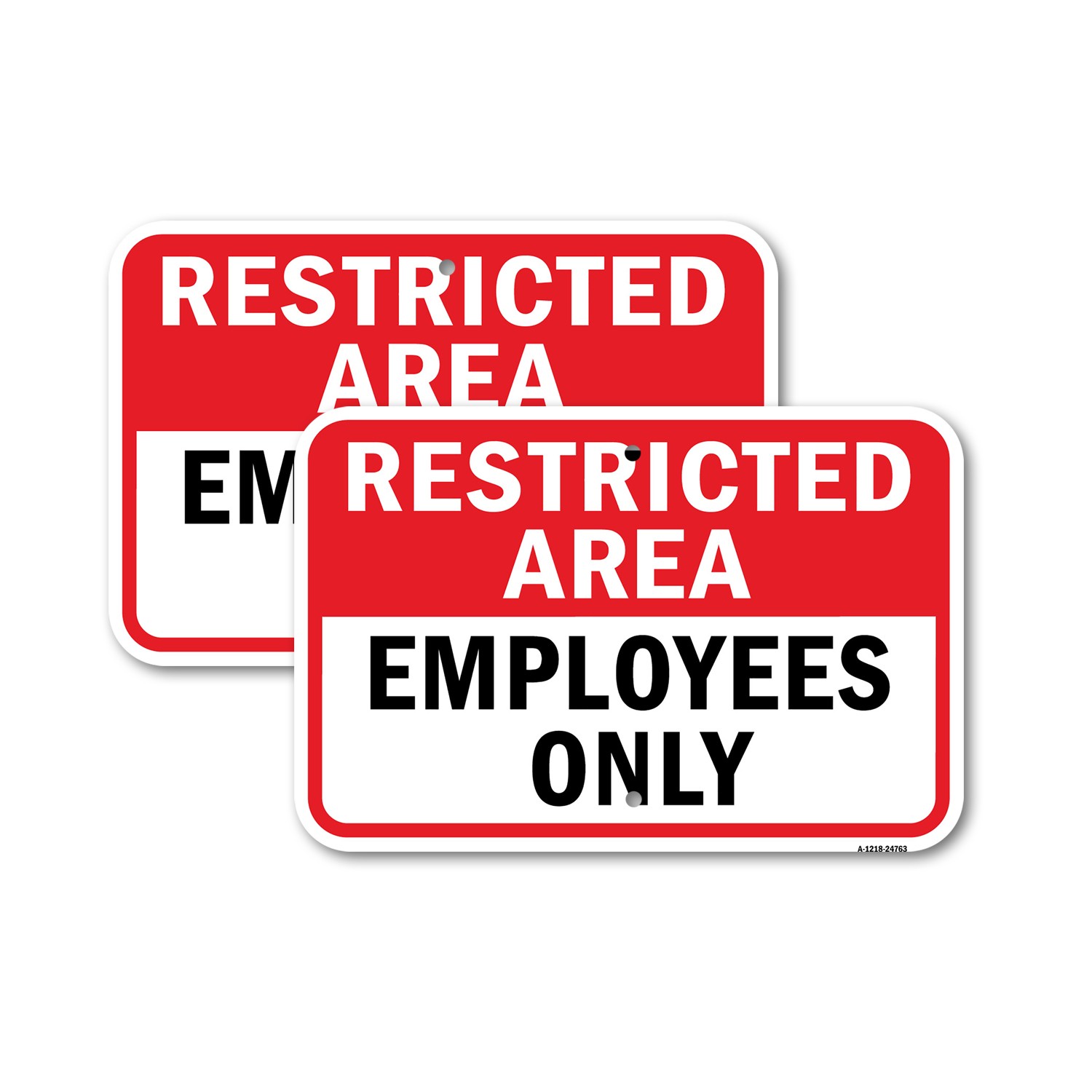Restricted Area Employees Only Heavy Gauge Aluminum Parking Sign