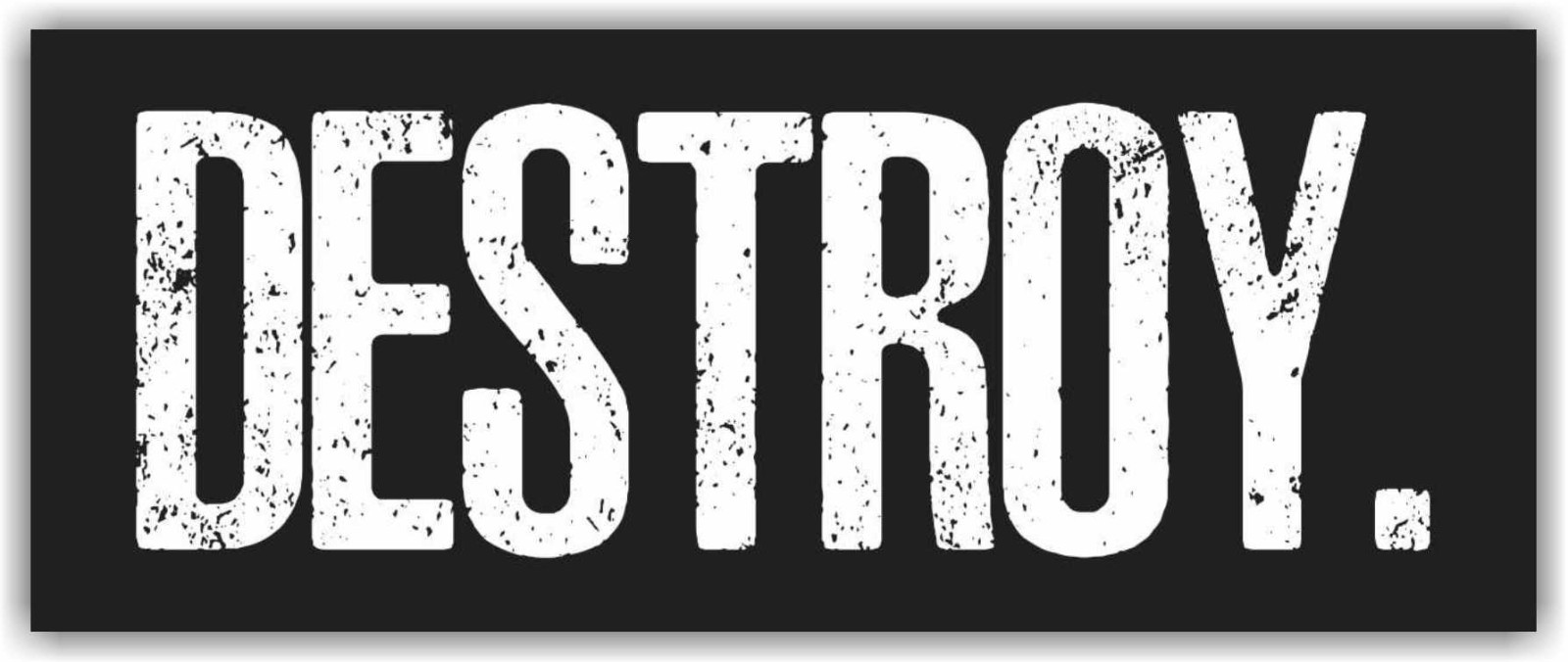 DESTROY Advertising Banner Vinyl Sign Motivational Poster Workout GYM Workout
