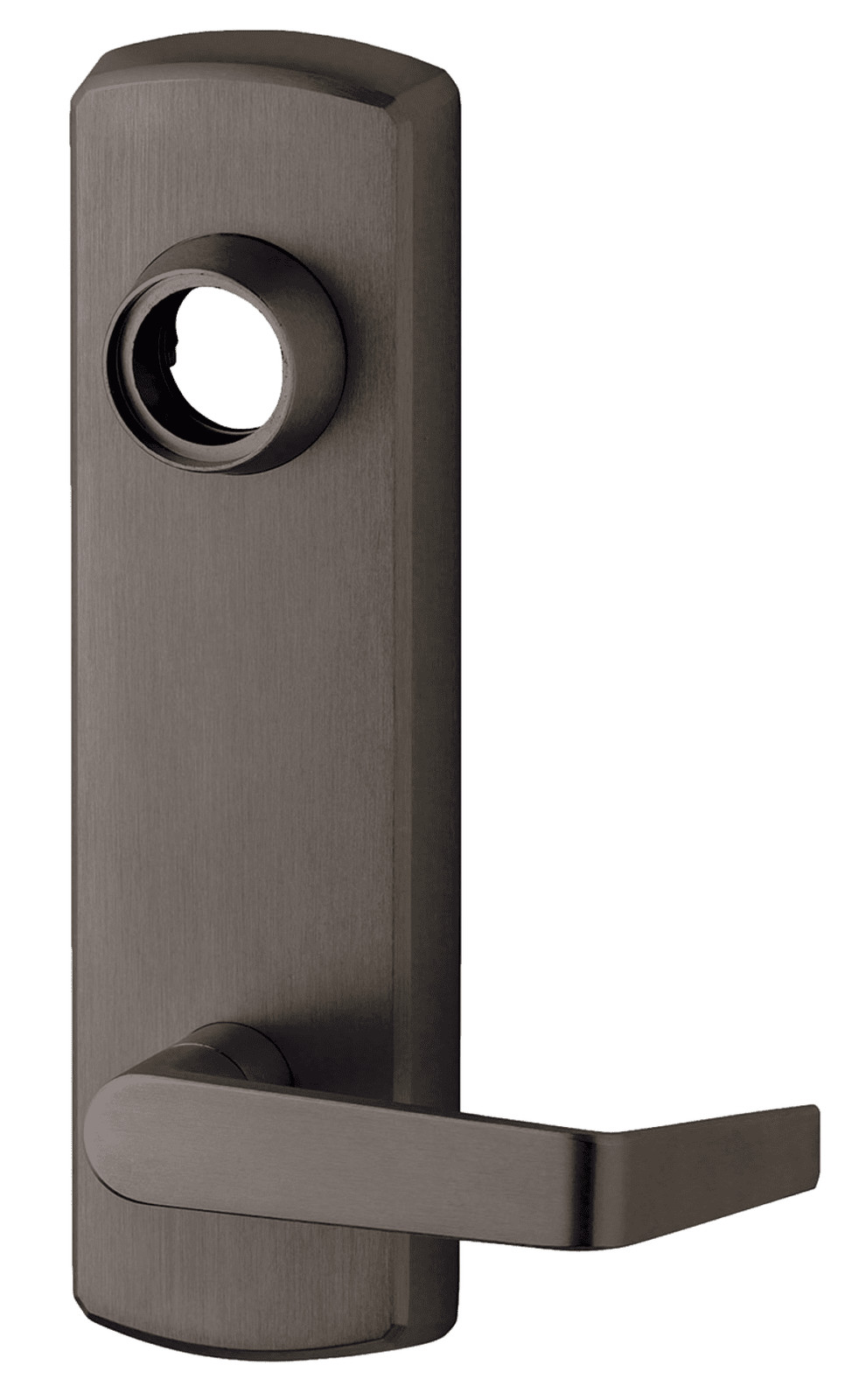 Exit Trim – Classroom Lever x Escutcheon, Less Cylinder, Powder Coated Dark Bron
