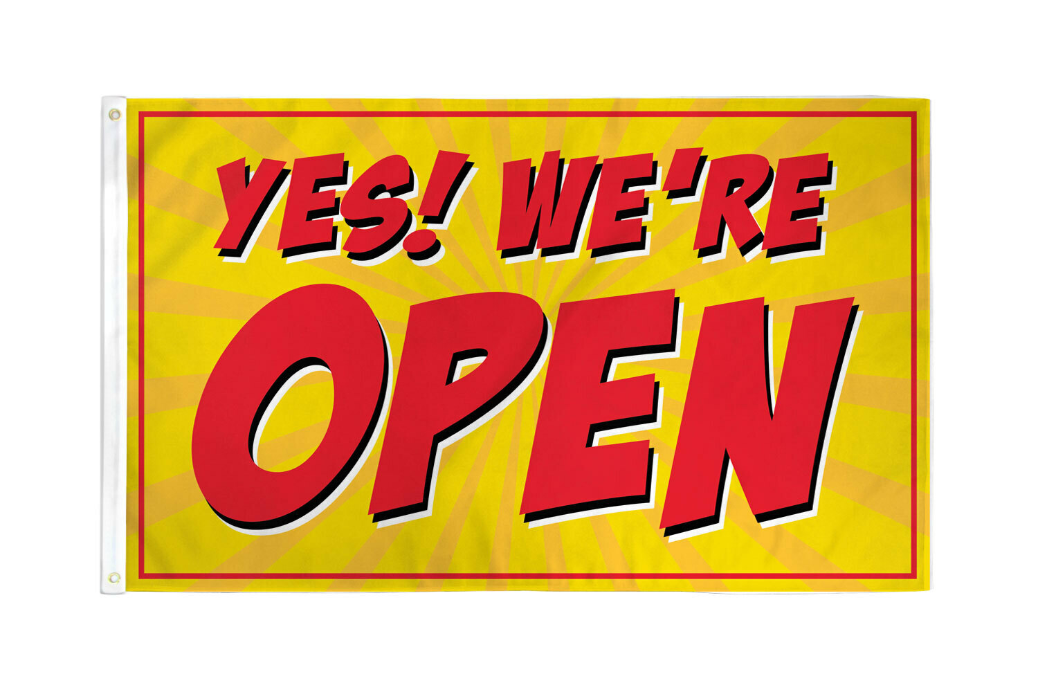 Yes We’re Open Flag 3x5ft Were Open Flag Now Open for Business
