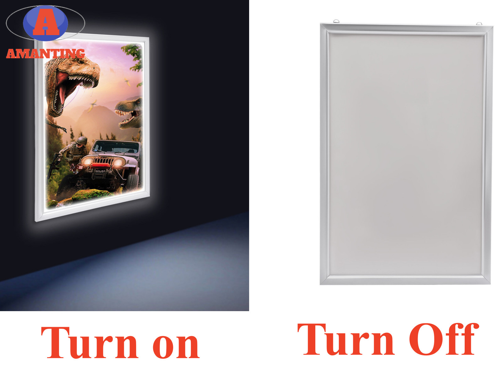 24″x36″ LED Light Box Backlit Movie Poster Art Picture Frame Advertising Display