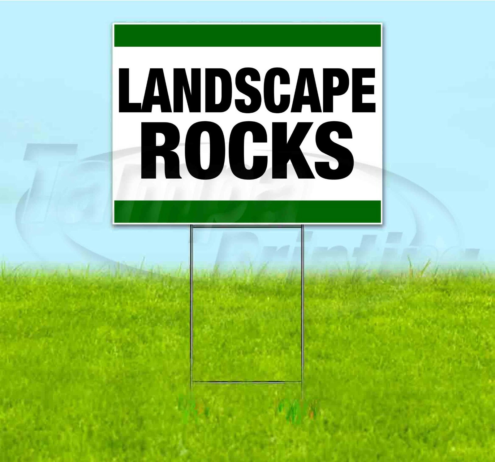 LANDSCAPE ROCKS 18×24 Yard Sign WITH STAKE Corrugated Bandit USA BUSINESS SALE