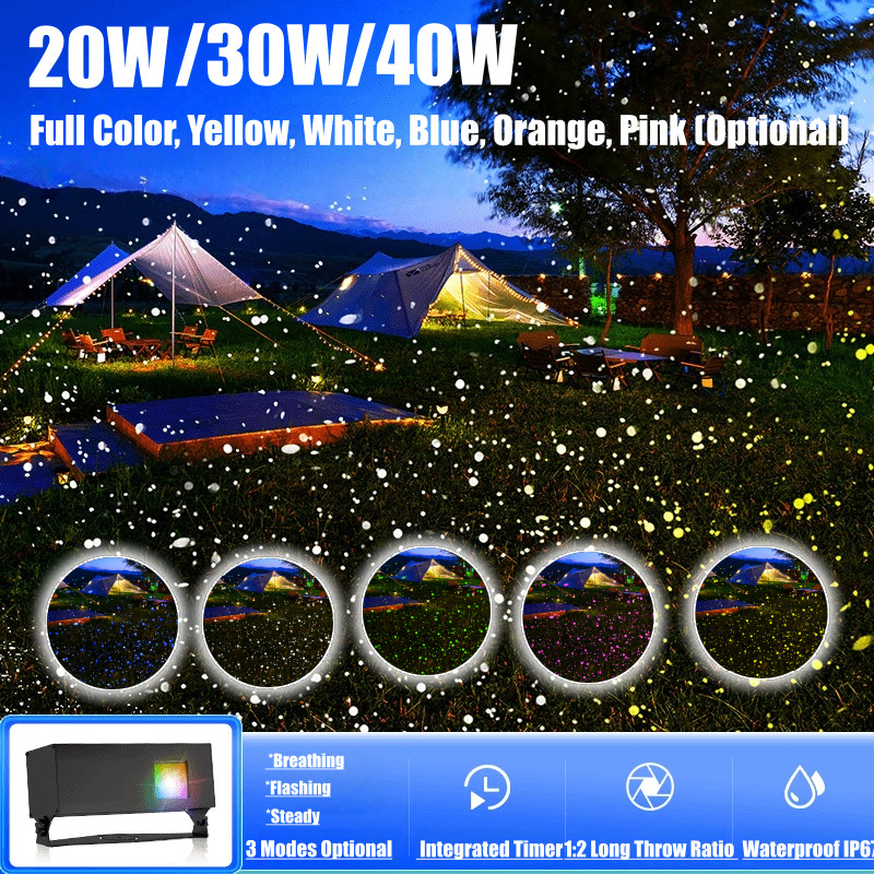 Outdoor Dynamic Firefly Laser Starry Sky Projection Light for Garden Landscape
