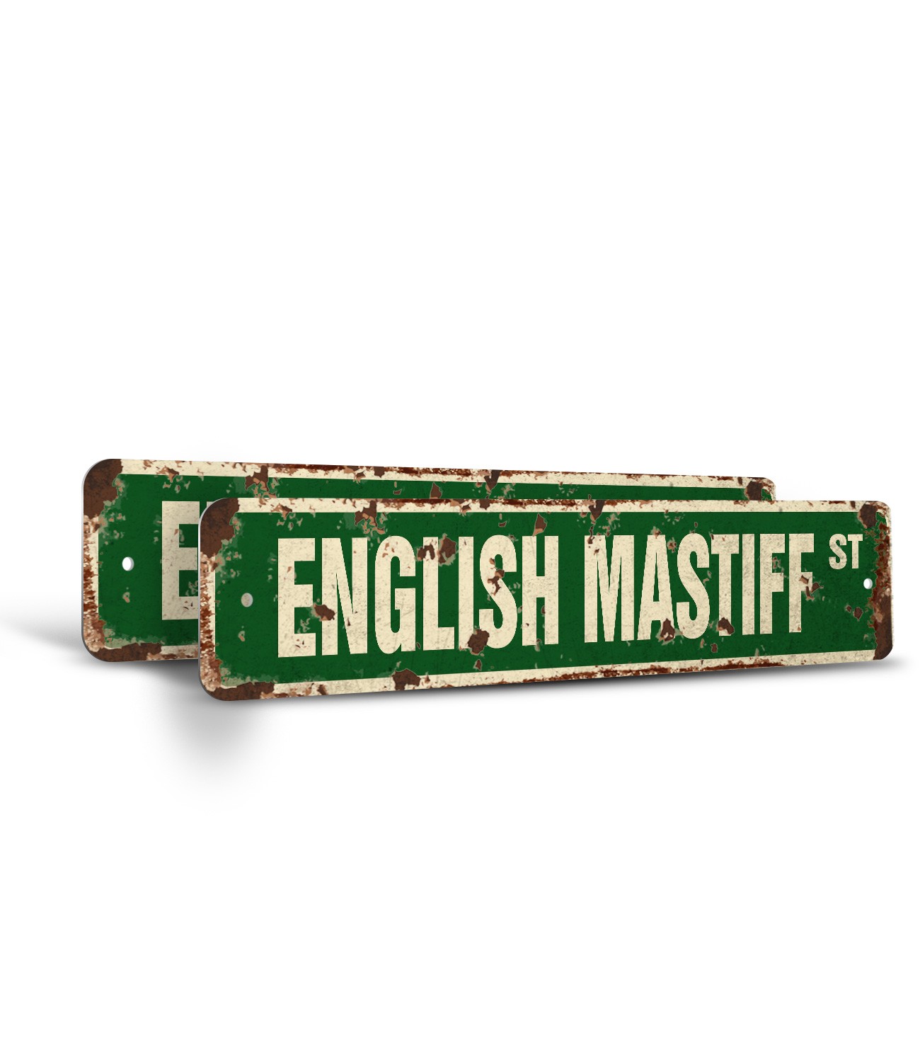 ENGLISH MASTIFF Vintage Style Street Sign Metal Plastic dog pet breeder groomer