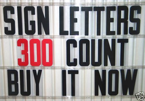 NEW 8″ Plastic Outdoor Reader board Marquee SIGN LETTERS