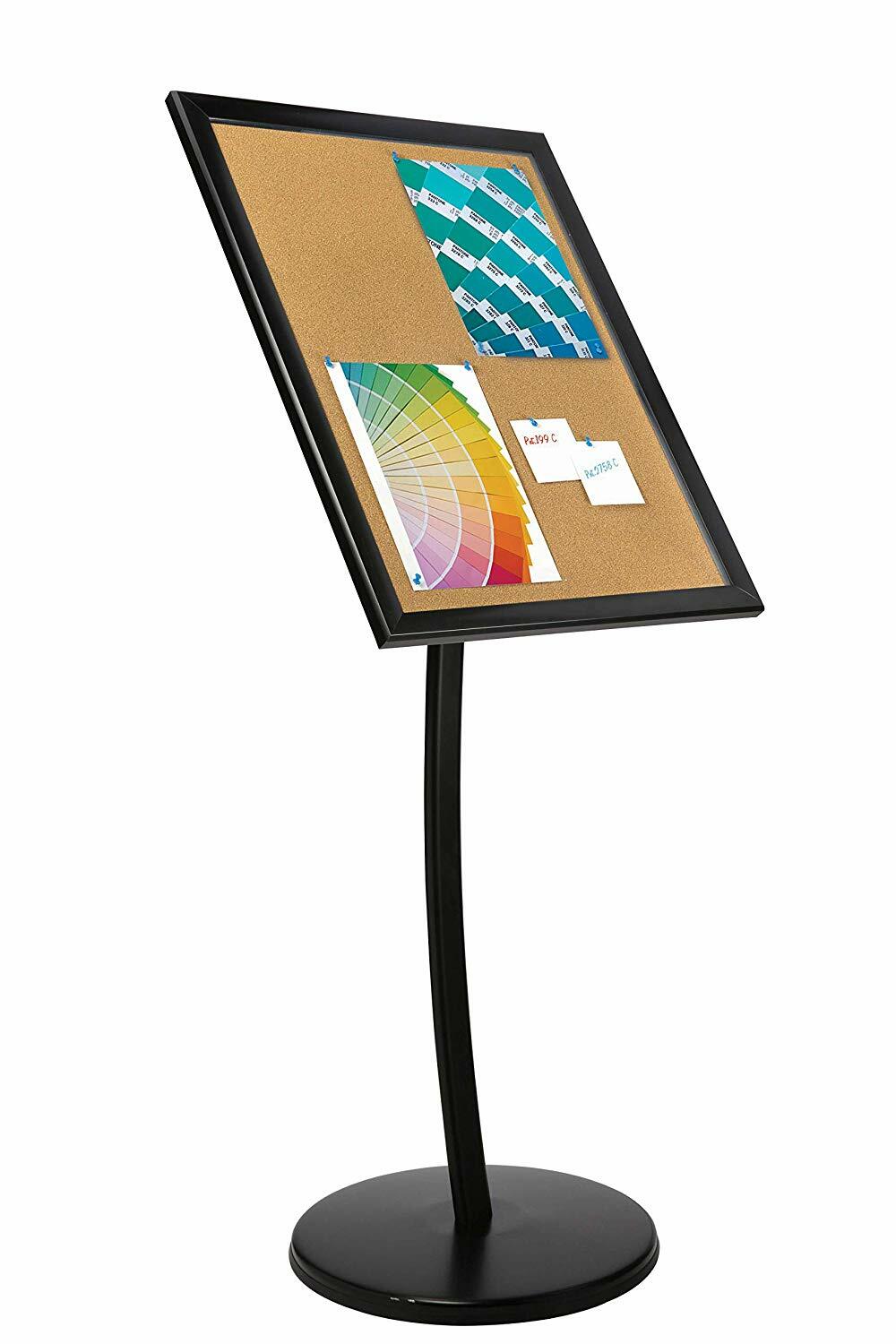 Floor Standing Universal Showboard with Magnet 4x(8.5×11)” Lockable Menu Holder