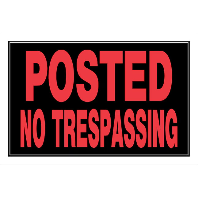 Hillman Posted – No Trespassing 8-in x 12-in Plastic Prohibited Sign