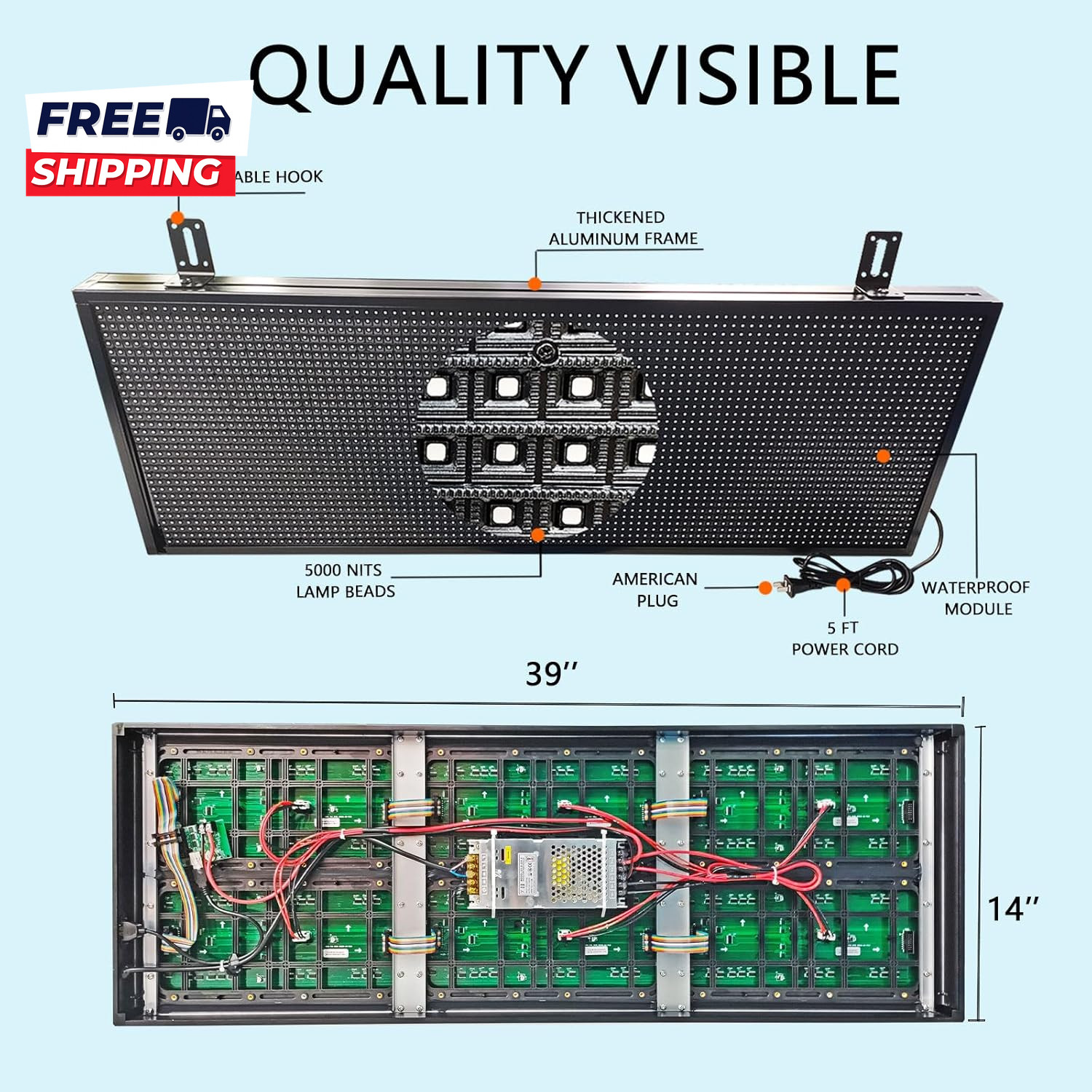 HS P10 Led Scrolling Sign Programmable Digital Display Outdoor
