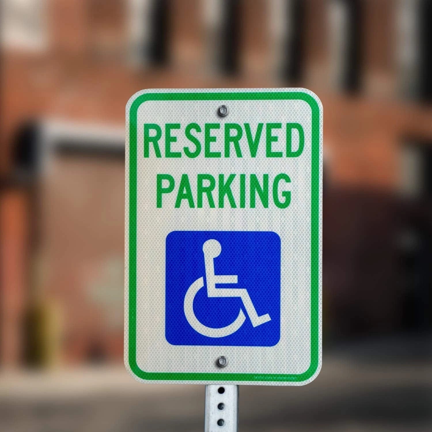 High Visibility 2 Pack Reserved Handicap Parking Signs – 18×12 for Easy Mounting