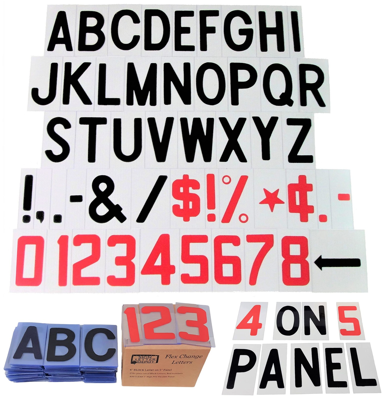 Sign Letter Depot 4 Flex Changeable Sign On 5 Clear Red A-Frame In Usa