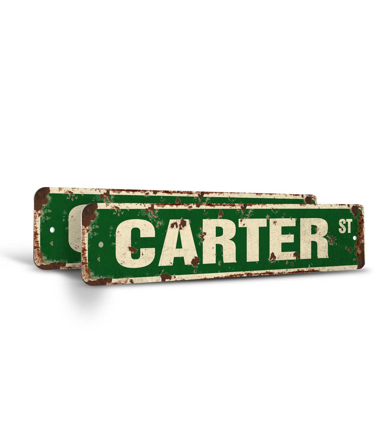 CARTER Vintage Style Rustic Street Sign Childrens Name Room Metal Road Sign