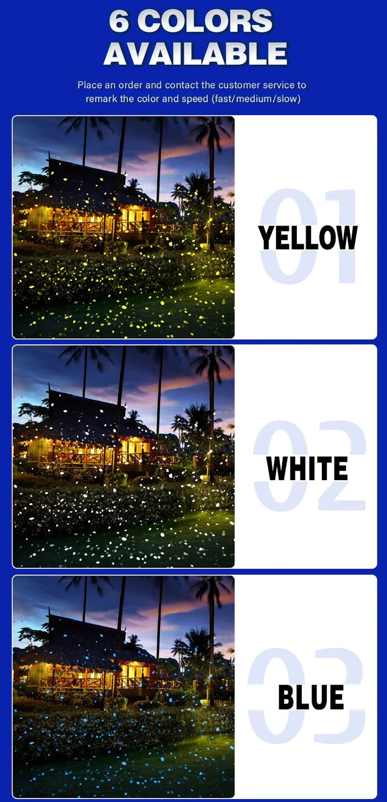 30W Dynamic Waterproof LED Firefly Projector Light In/Outdoor Garden Home Decor