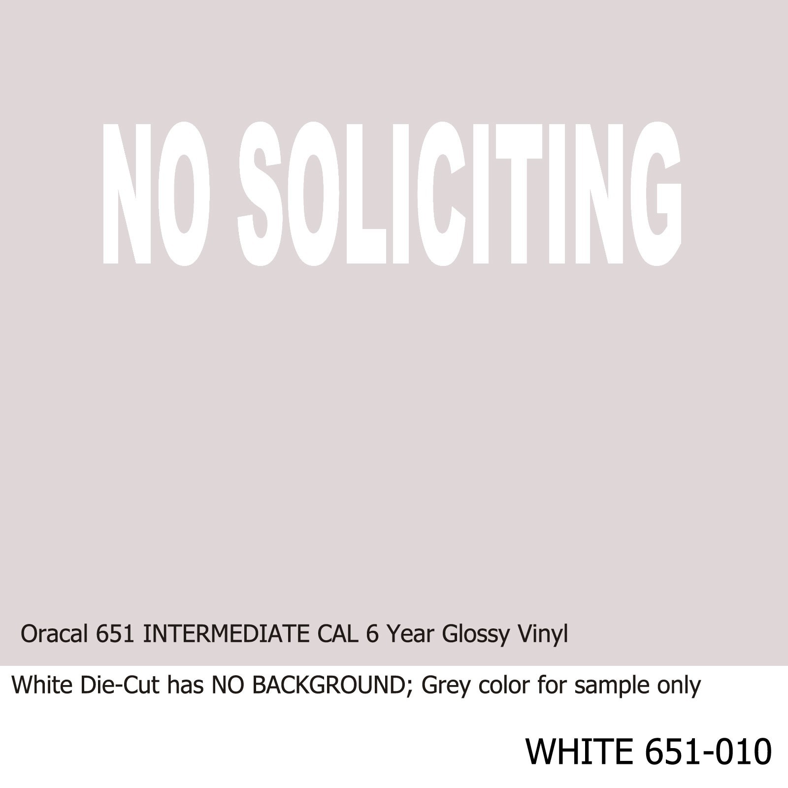 No Soliciting Vinyl Decal Sticker Business Sign 8 in x 2 in 9 Color Options