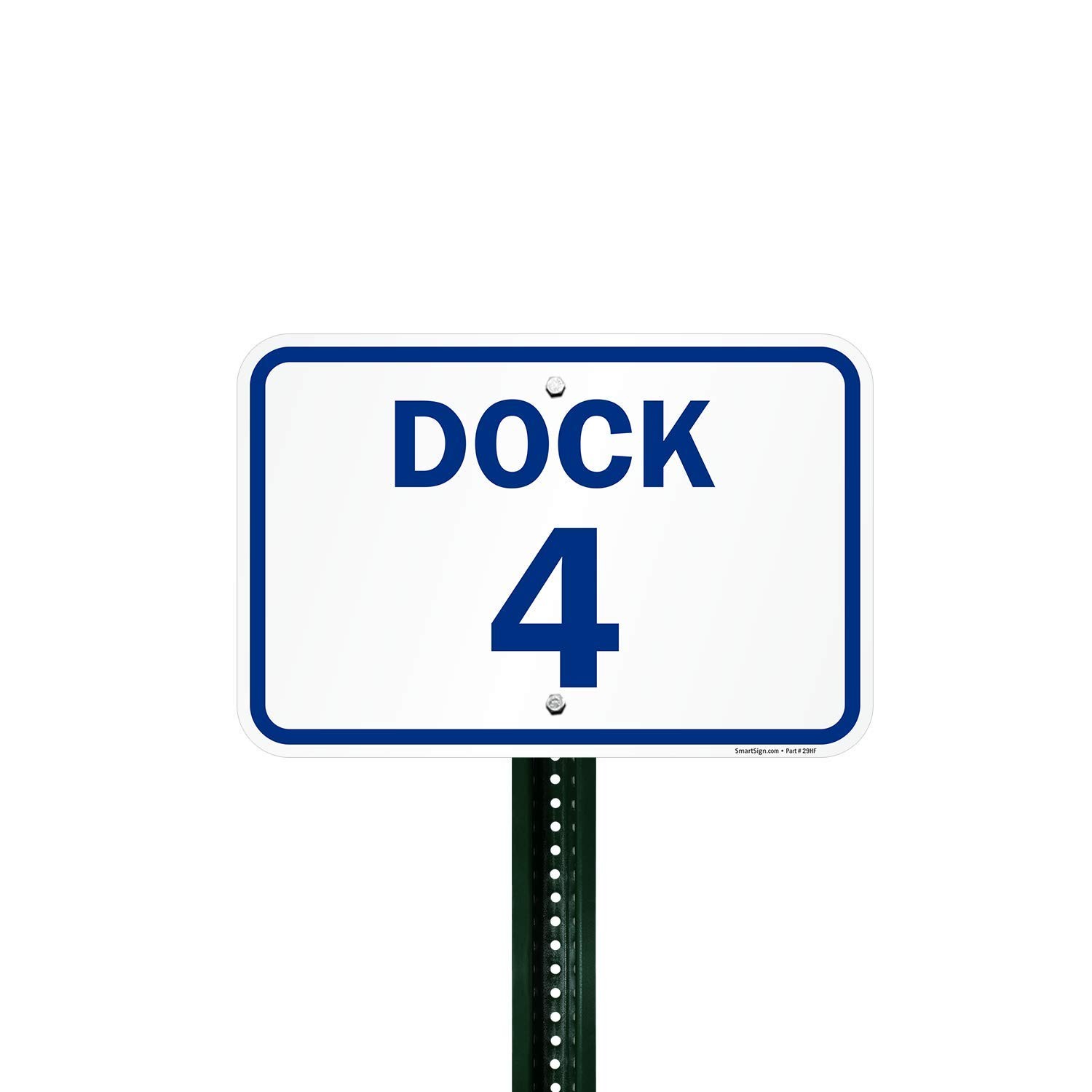 12×18 Inch Dock 4 Inch Dock Number Sign Aluminum Warehouse Loading Bay