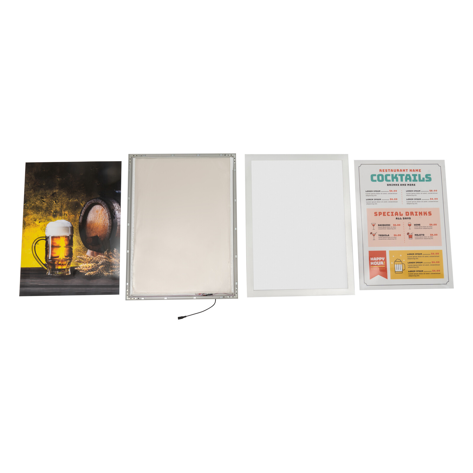 Movie Poster Frame LED Light Box Wall Mounted Menu Photo Sign Display Holder