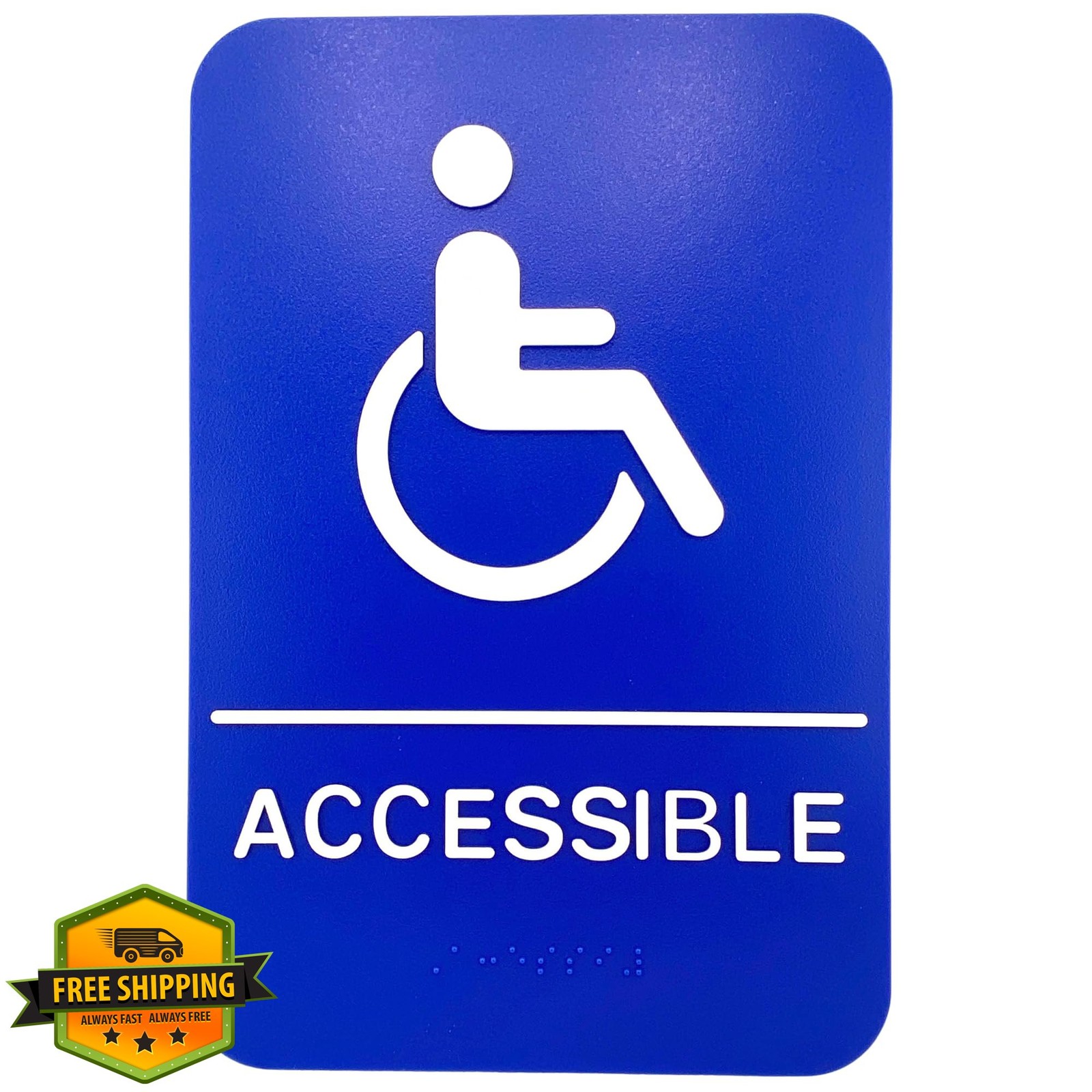 Knupp Co. Blue/White 1 PK ADA Handicap Sign