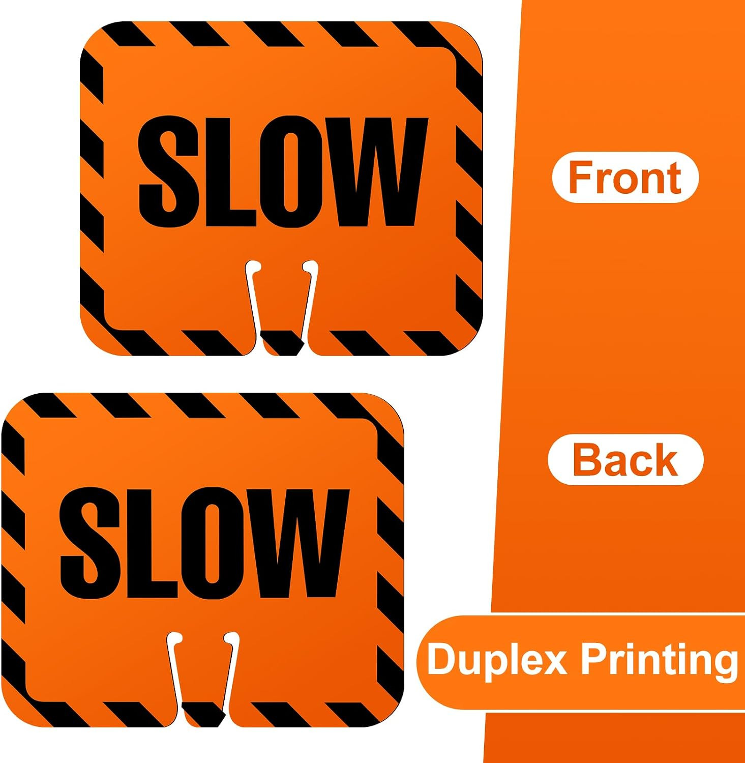 Pcs Slow Traffic Cone Signs, 12.6 x 10.4 Inch Slow Down Signs Road Traffic 3