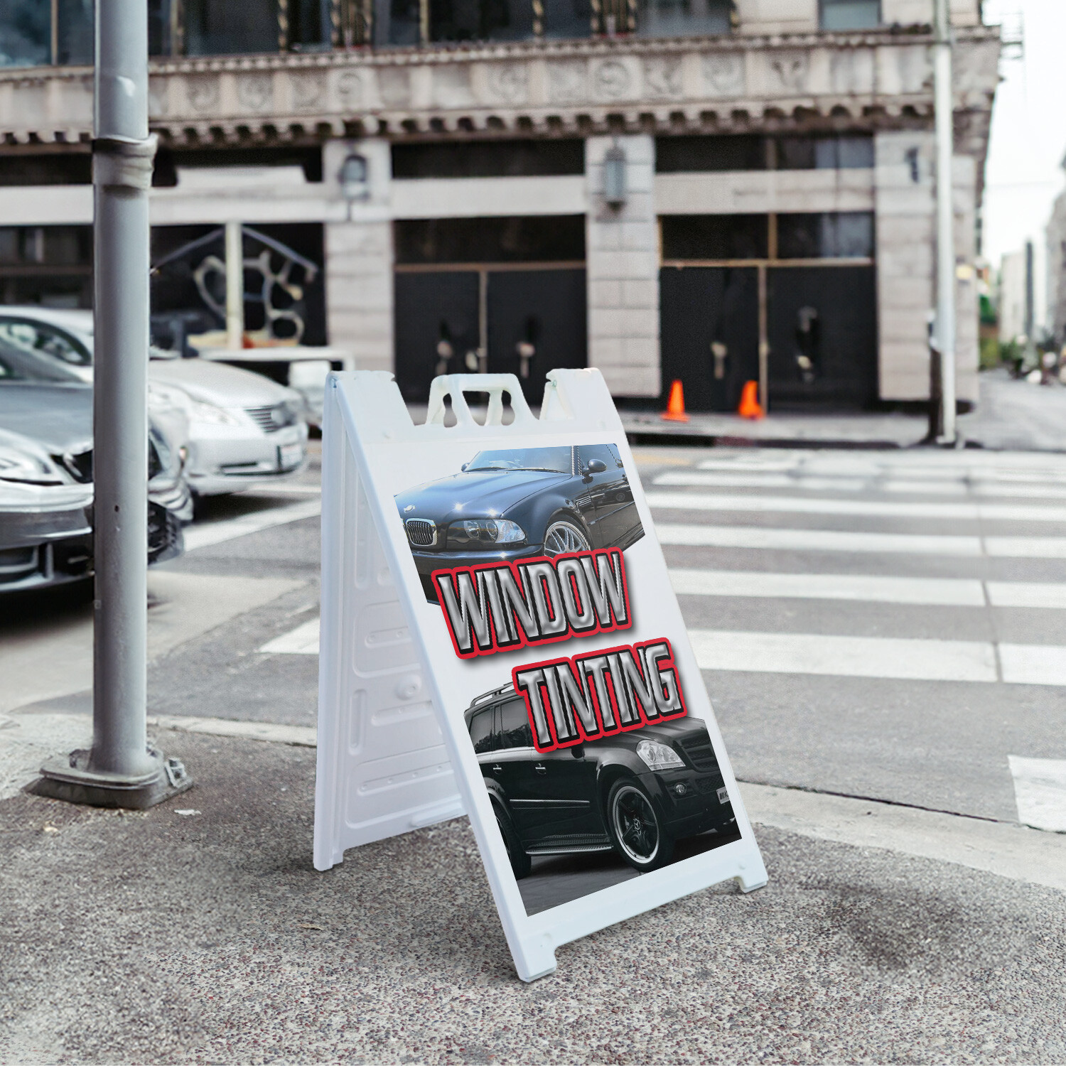 A-frame Sidewalk Window Tinting 24″ x 36″ Double Sided A-Frame Sidewalk Sign