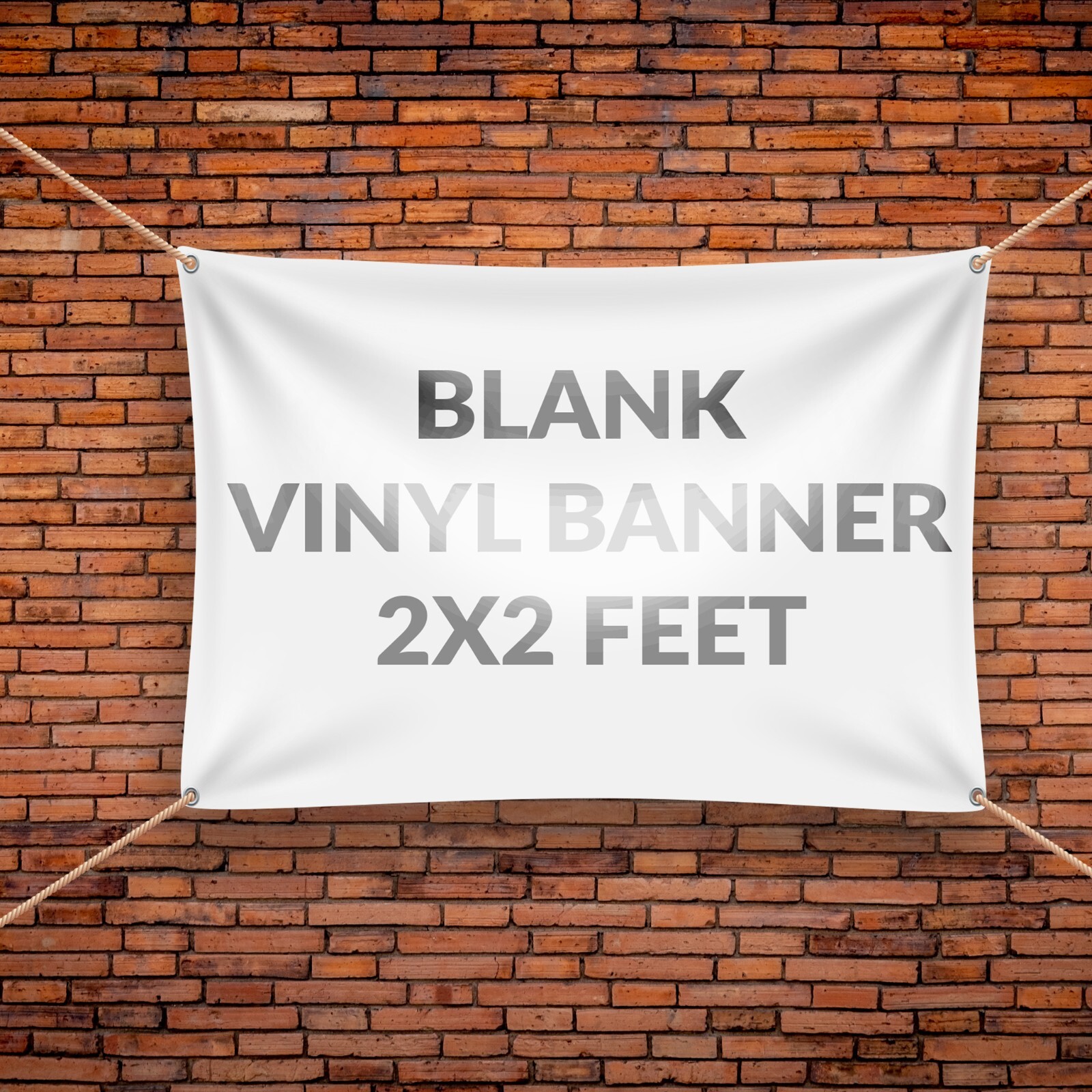 VictoryStore 2×2 Feet Blank Banner – 10oz Blank Vinyl Banner with Grommets