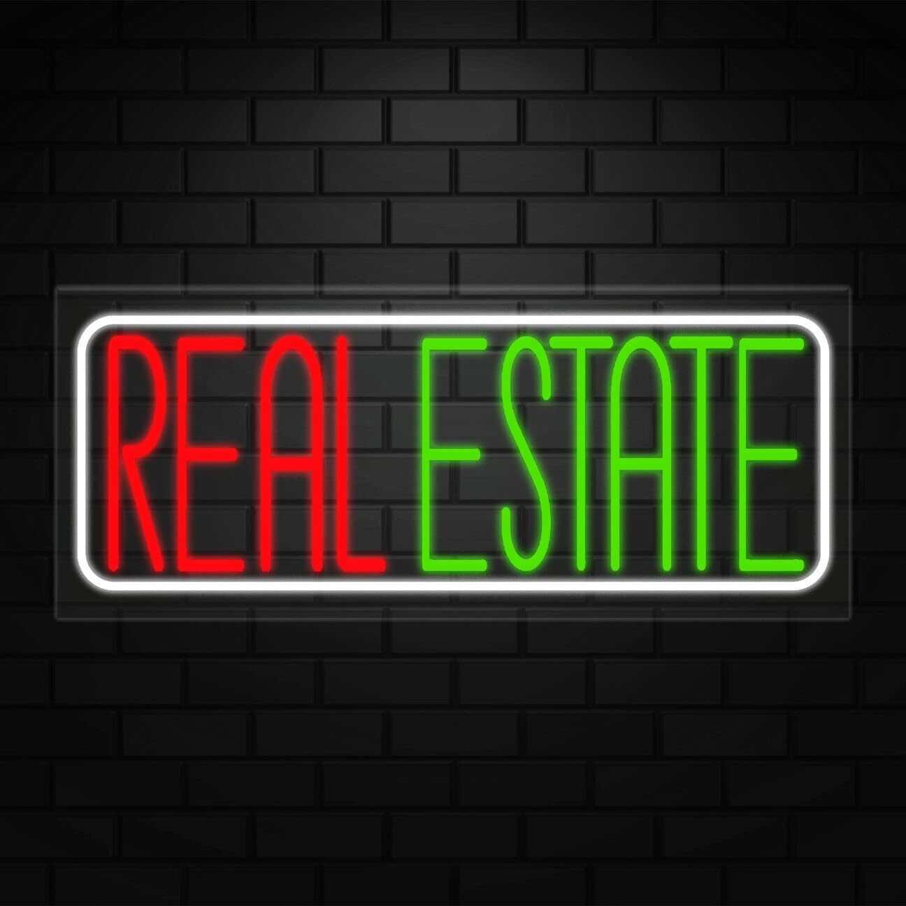 Real Estate Neon Sign for Retail Displays | LED Flex Neon | 32″W x 13″H x 1″D