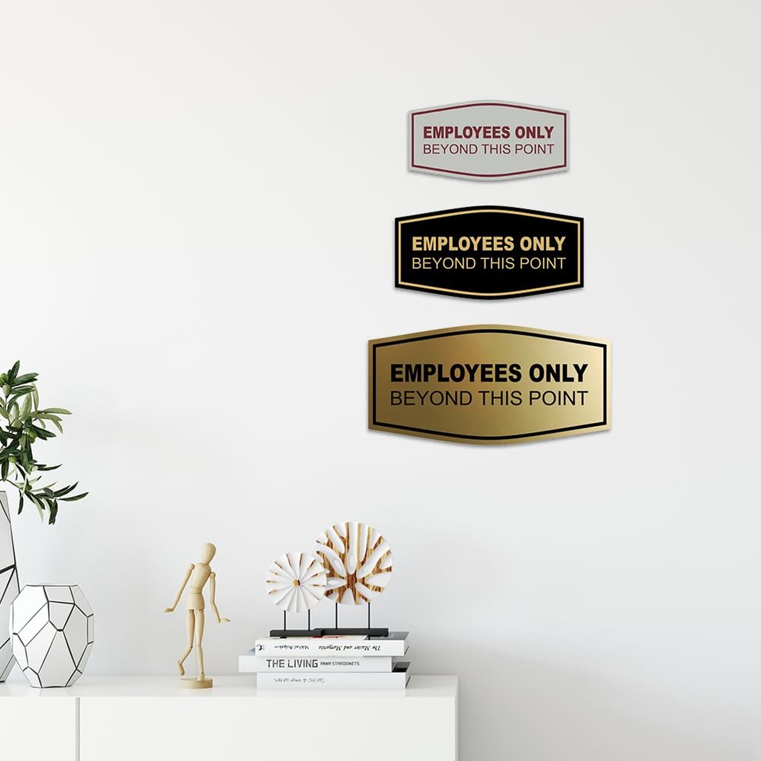 Fancy Employees Only Beyond This Point Wall or Door Sign – Easy to Install | …