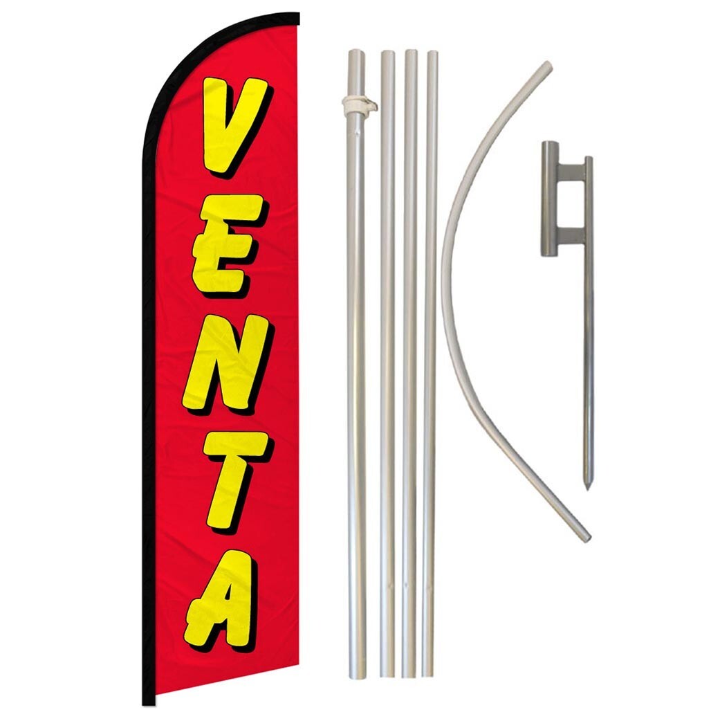 Venta Full Curve Windless Swooper Flag & Pole Kit Sale Flag