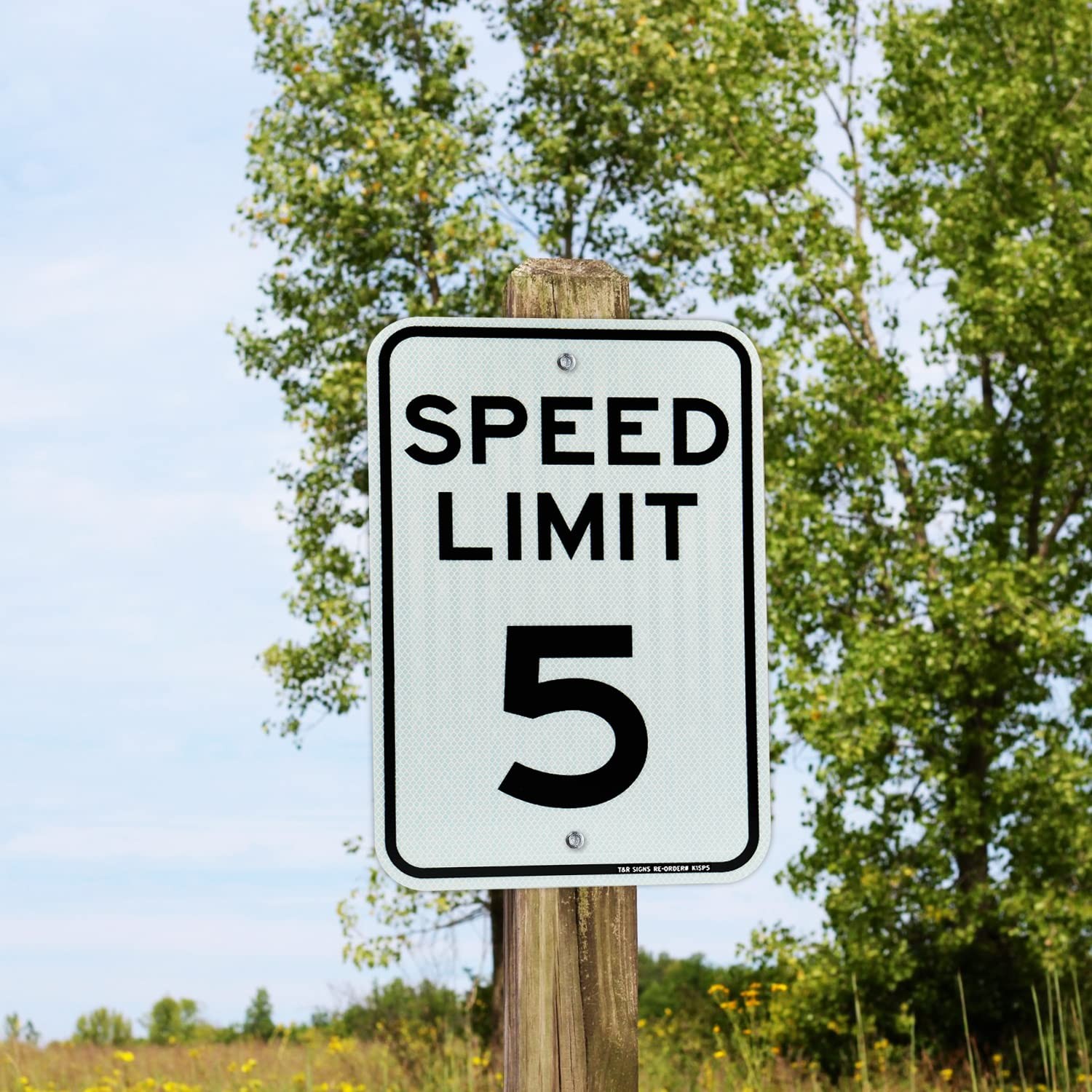 (4 Pack) Speed Limit 5 MPH Sign Slow Down Traffic Sign 18 x 12 Engineer Grade