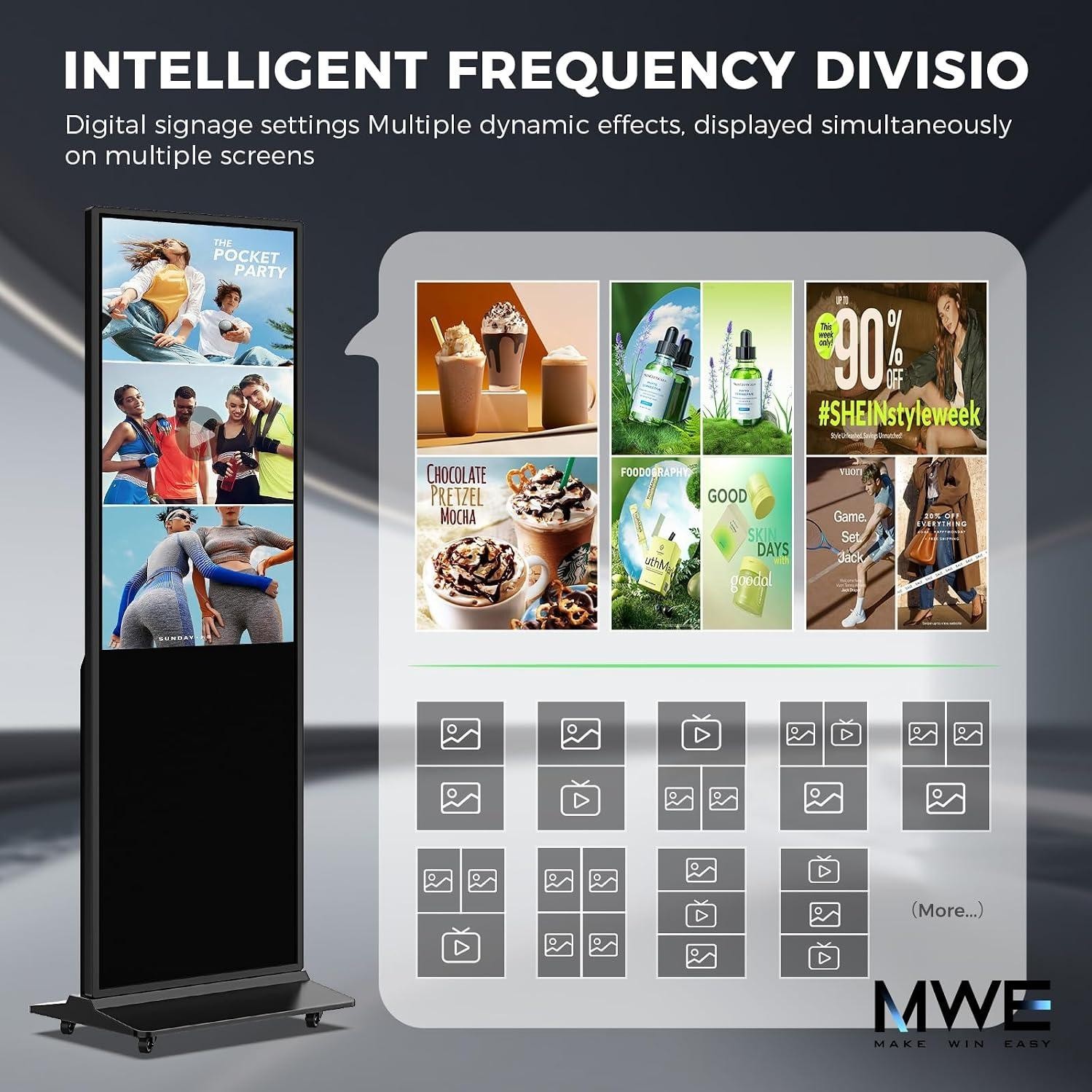 32 Inch Indoor Digital Signage Ultra HD Advertising Display Kiosk