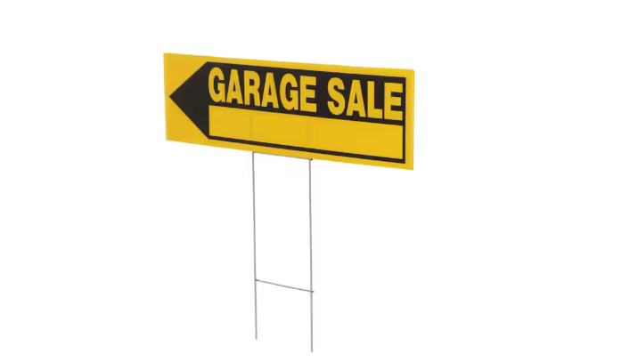 6 In. X 24 In. Corrugated Plastic Garage Sale Sign
