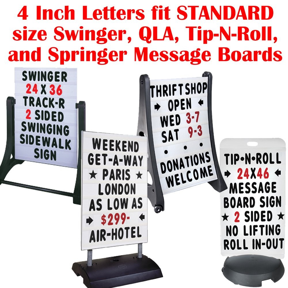 Get Social Emoji and Symbol Sets for Message Board Sidewalk Signs with 4 Tracks