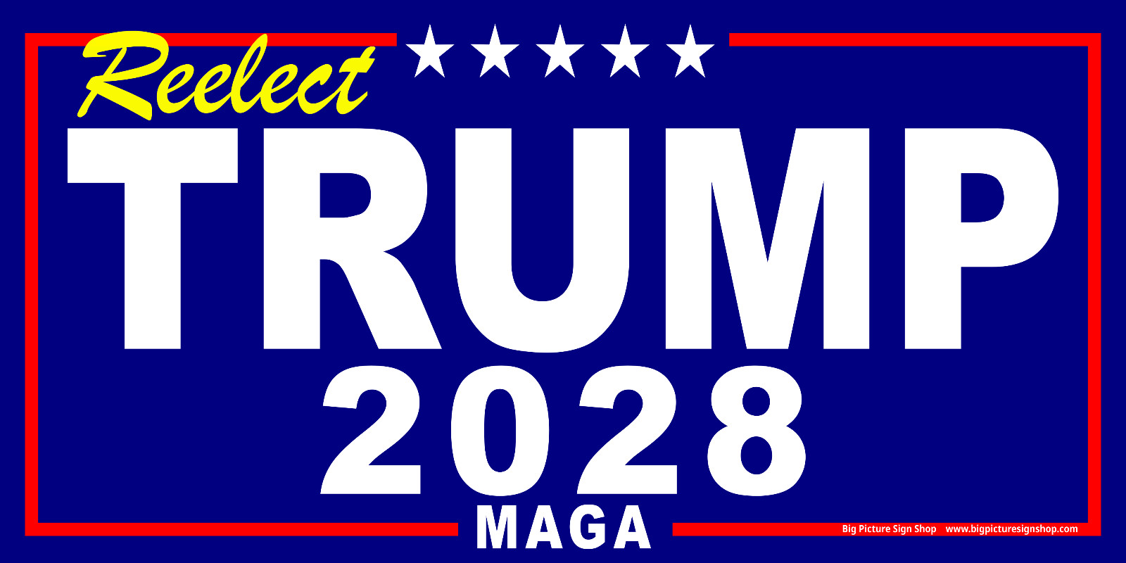Reelect TRUMP 2028 – HUGE & VERY LARGE -Blue Banners -Reinforced Vinyl -USA MADE